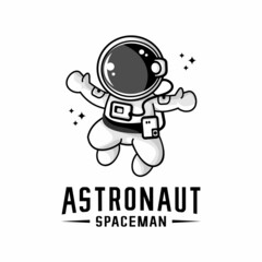astronaut cartoon illustration vector, spaceman vector