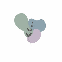 A small branch with leaves.