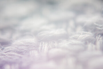 Macro detail of textile fiber gray blankets