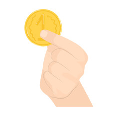 coin in hand