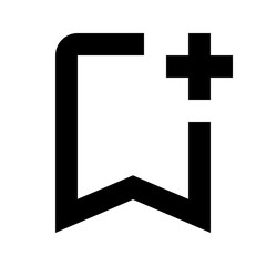 Fototapeta premium Bookmark Add Icon, Bookmark Vector