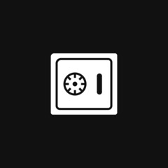 Safe icon on grey background