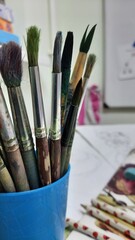 Fototapeta premium brushes and paints