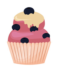 cupcake with fruits