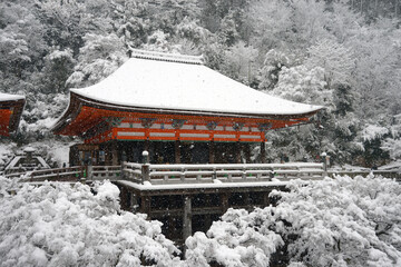 雪の清水寺　奥の院　京都市東山区