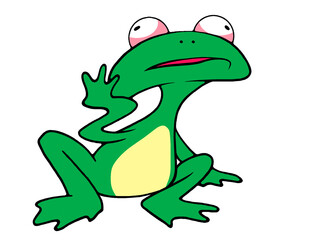 A curious frog