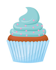 cupcake blue buttercream
