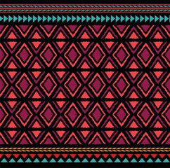 African pattern ,American pattern Folk embroidery, ethnic abstract .Seamless geometric pattern in tribal, and.Aztec geometric art ornament print.carpet,wallpaper,clothing,wrapping,fabric,cover,textile