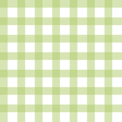 Spring green Gingham plaid vector seamless pattern. Buffalo check surface design. Geometric abstract background.