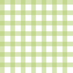 Spring green Gingham plaid vector seamless pattern. Buffalo check surface design. Geometric abstract background.