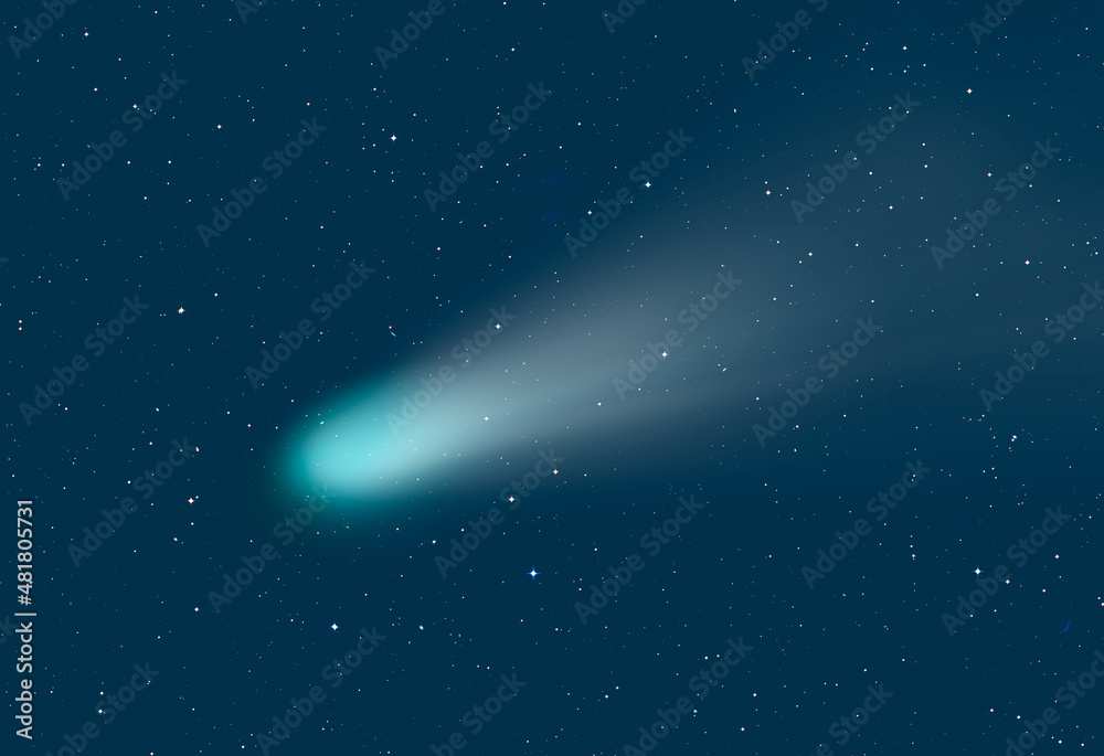 Wall mural comet on the space