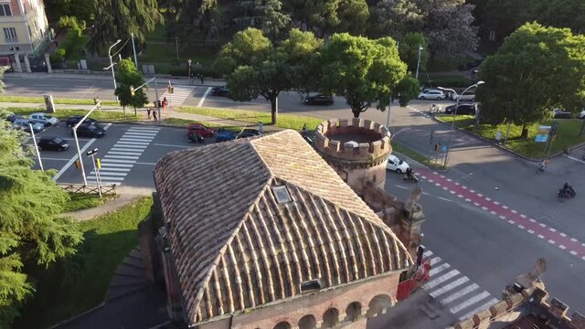 Bologna Italy, Saragozza door in the historical center of the city near to the main road
