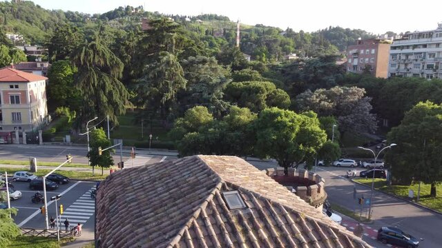 Bologna Italy, Saragozza door seen from above