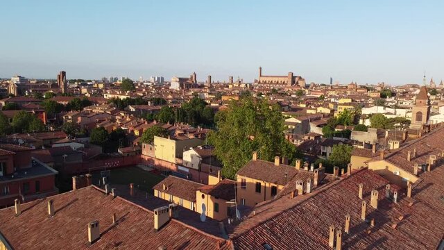 Bologna Italy, main palace in the historical center of the city
