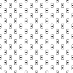 Seamless shopping basket icon in smartphone pattern background