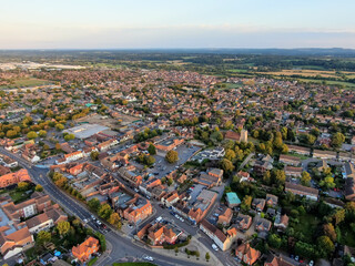 Aerial view of Thatcham in Berkshire, UK