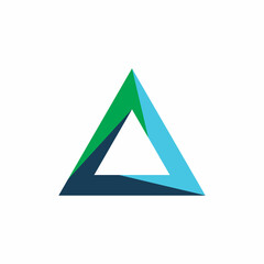 triangle corner full color logo design