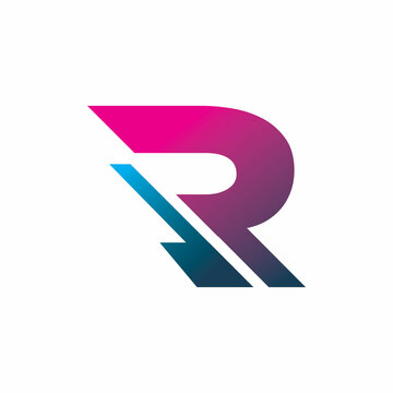 modern initial r letter logo design