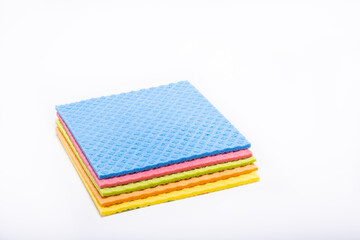 Sponge wipes for cleaning on a white background