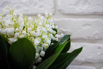 Bouquet of fragrant lilies of the valley.