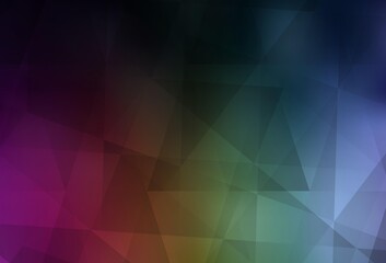 Dark Multicolor vector polygon abstract layout.