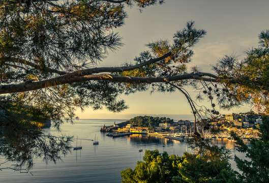 Sunset in the port of Soller