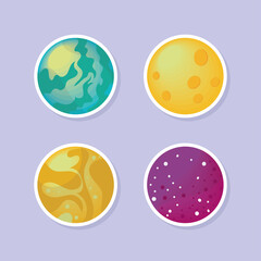 set icons planets