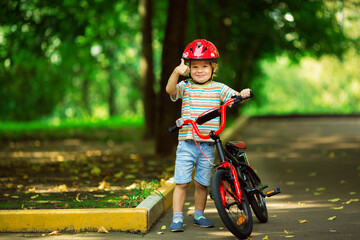 little child riding a bike