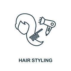 Hair Styling icon. Line element from hairdresser collection. Linear Hair Styling icon sign for web design, infographics and more.