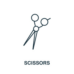 Scissors icon. Line element from hairdresser collection. Linear Scissors icon sign for web design, infographics and more.