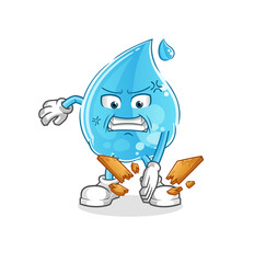 water drop karate mascot. cartoon vector