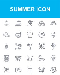 summer icon set pack bundle