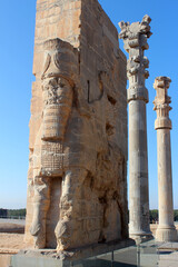 Ruins of ancient Persian capital Persepolis. The gate of all nations