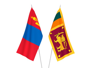 Mongolia and Democratic Socialist Republic of Sri Lanka flags