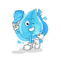 water drop young boy character cartoon