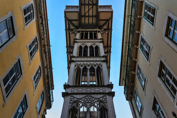 Fototapeta na wymiar view from the Santa Justa Elevator in the center of Lisbon Portugal