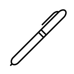 Obraz premium Pen line icon, vector outline logo isolated on white background