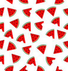 Watermelon Flat Background  seamless pattern