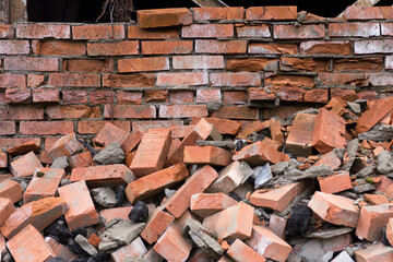 ruined brick wall