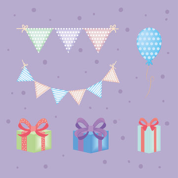 birthday decoration icons