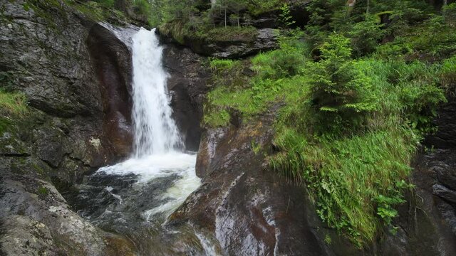 Hochfall falls at the Bavarian Forest, Bavaria, Germany