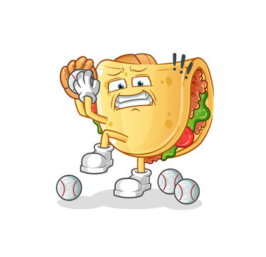 recommend clip art: taco baseball pitcher cartoon. cartoon mascot vector