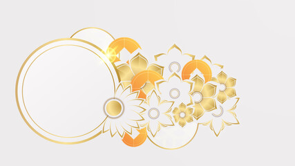 festive new year white gold chinese design background
