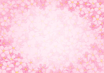 Obraz na płótnie Canvas 桜の花の背景イラスト　ベクター素材