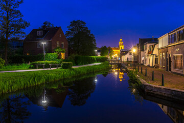 Obraz premium Zoetermeer city center downtown at night