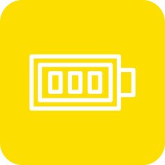 Full Battery Vector Icon Design Illustration