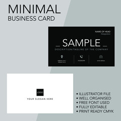 MINIMAL BLACK AND WHITE BUSINESS CARD