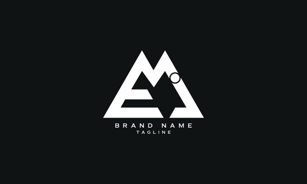 EMJ, TMJ, MEJ, MTJ, Abstract initial monogram letter alphabet logo design