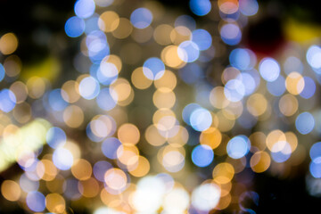 Obraz premium Blurred image, bokeh lights, suitable for Christmas, New Year, various festivals. very beautiful backdrop concept