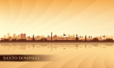 Santo Domingo city skyline silhouette background - 481830530